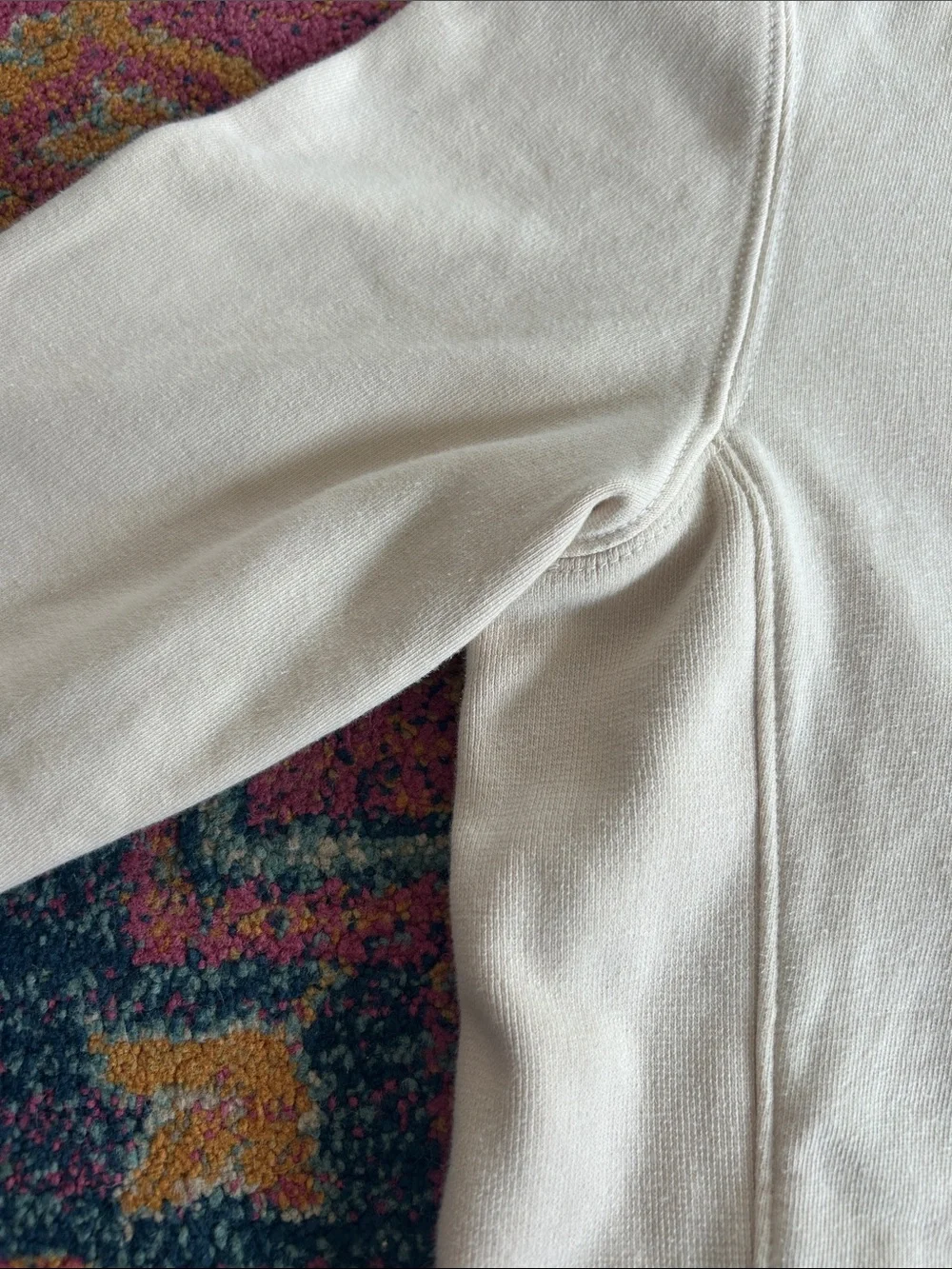 Life Is Good | Women’s Cream Crewneck Floral Butterfly Print Sweatshirt Size M